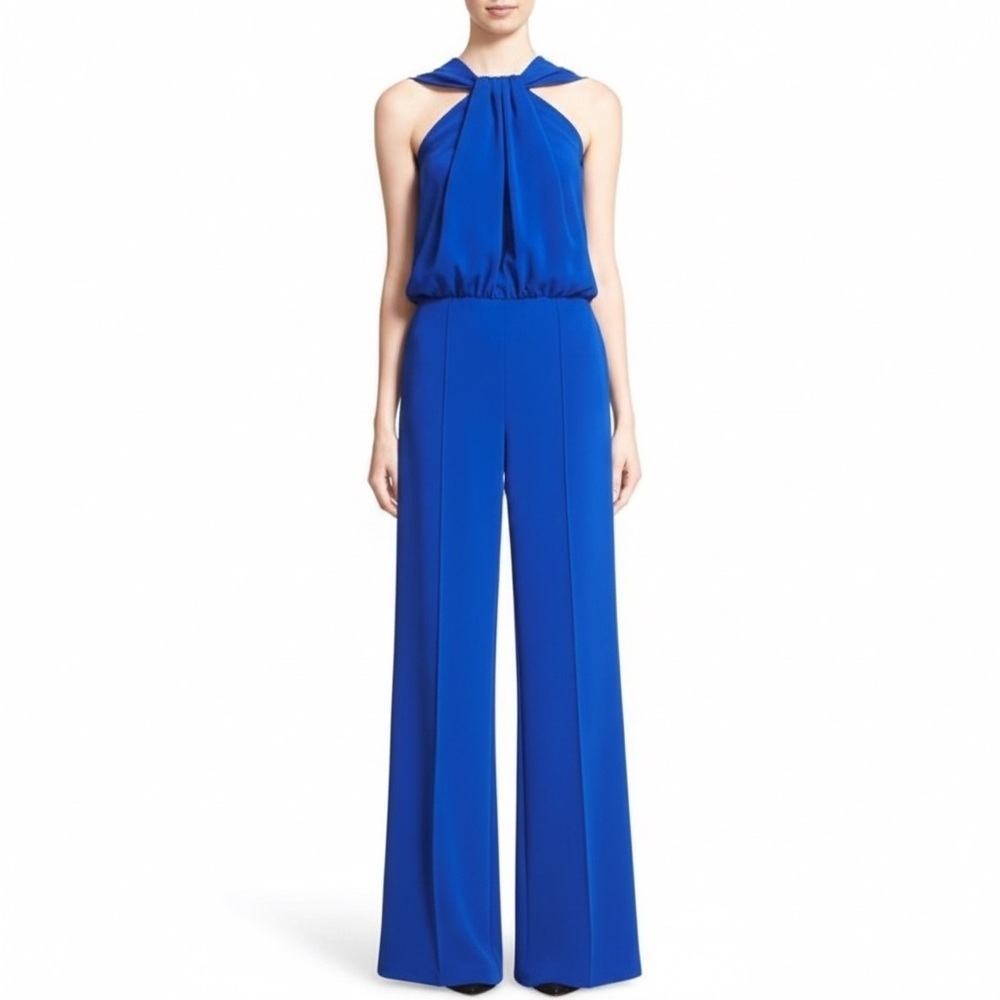 NWT St. John Wide Leg Halter Jumpsuit (19)